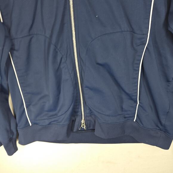 Vtg Nike Mens Hoodie Full Zip Jacket XL Navy Blue Long Sleeve Y2k Gym Training - Picture 12 of 16